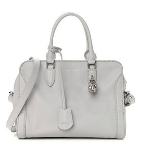 Alexander McQueen Padlock Leather Zip-Around Tote in Lilac/ Stone